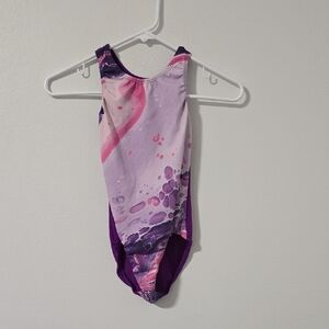 Gymnastics or Dance Leotard Size Child Large Purple & Pink